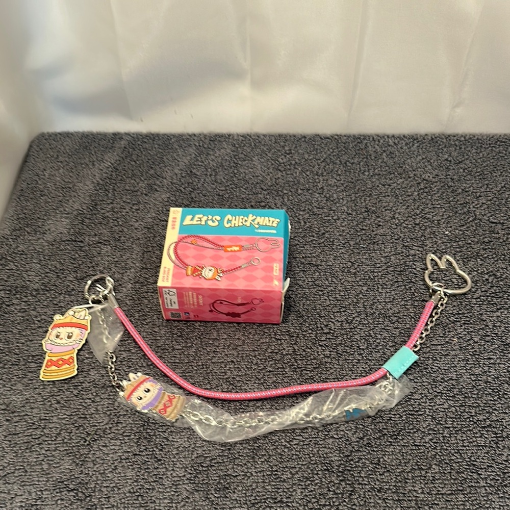 Pink and Silver Bracelet with Cute Charms pendant, Lululemon charm new in box